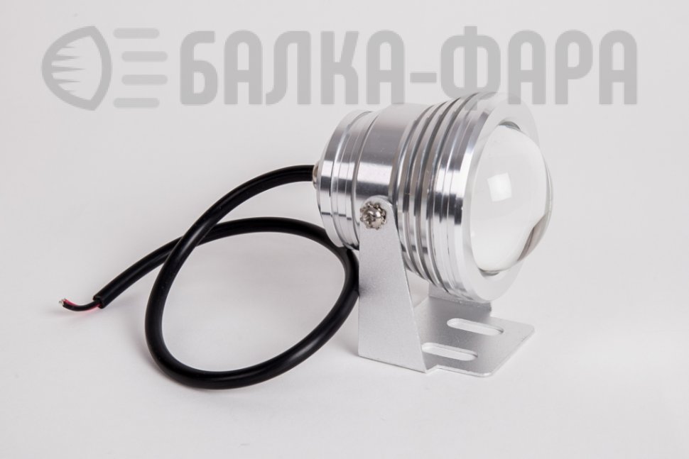 Фара LED линзованная ближнего света, диаметр 75 мм, 10 Ватт, хром